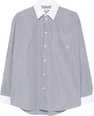 Sporty & Rich SRC Oversized Shirt - female - Sporty & Rich - Shirts - Blue - XS - Blouses & Shirts