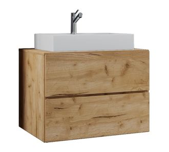 ebuy24 Vcm 2 Pcs Lavabo De Lavabo Lavabo Gabinete Inferior Ancho 80 Cm Muebles De Ba&ntilde;o Conjunto Con Cajones Lendas (roble De Miel)