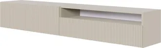 Selsey Selsey - Veldio - Mueble Tv Colgante Con Compartimento Abierto, Gris Beige Taupe 175 Cm
