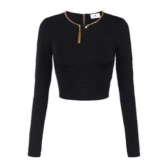 Elisabetta Franchi Dames, Truien, Zwart, Maat: M