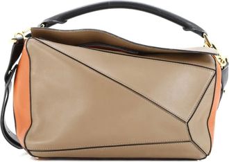Loewe Puzzle Bag Leather Medium shoulder bag - Bruin