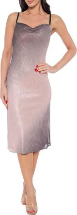 Bebe Ombr&eacute; Metallic Slipdress in Black Blush at Nordstrom Rack, Size X-Large