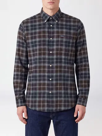 Barbour Camicia slim fit a quadri in cotone con collo button-down