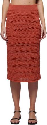 Nation Ltd Womens Driana Crochet Skirt In Ginger