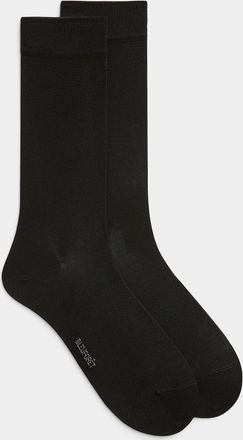 Bleuforêt Mens Solid silk dress socks