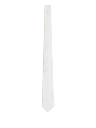 Emporio Armani silk tie - White