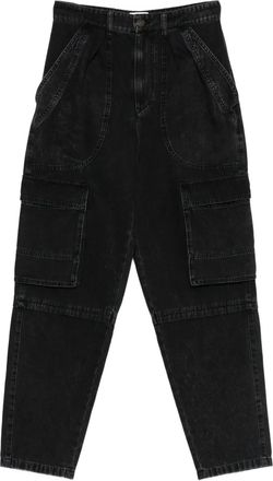 Isabel Marant seam-detail cargo jeans - Black