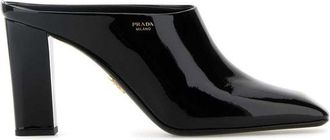 Prada Black Calfskin Womens Mules