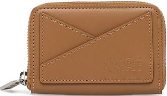 Maison Margiela leather wallet - women - Viscose/CALFSKIN/Polyester/Polyurethane/Brass - One Size - Brown