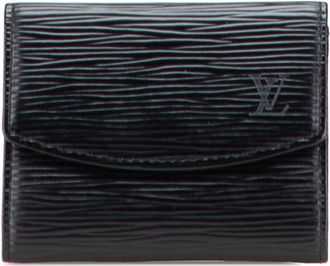 Louis Vuitton Epi Black Noir Leather Wallet (Tri-Fold) (Pre-Owned)