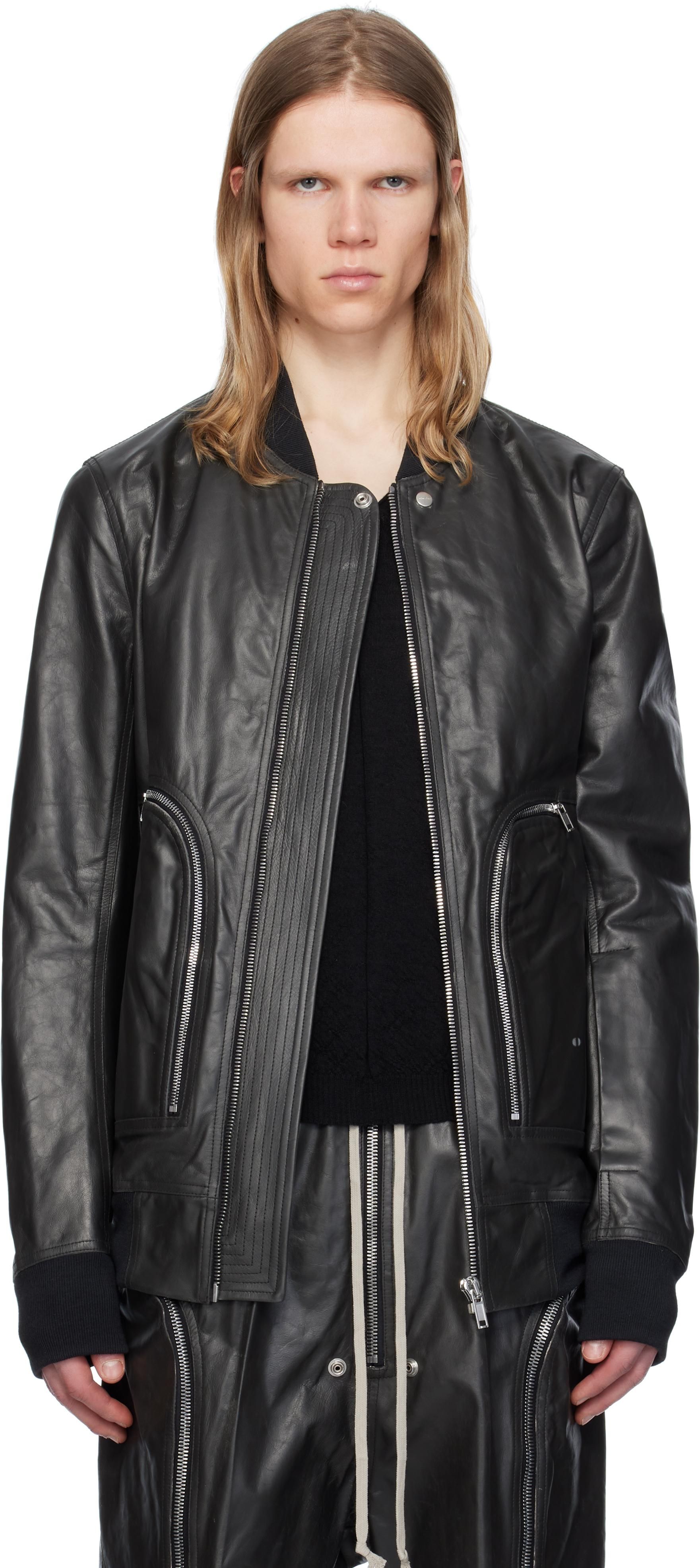 Rick Owens Lukes Stooges leather jacket - men - Lamb Fur