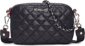 MZ Wallace Mini Crosby Quilted Nylon Crossbody Bag in Black at Nordstrom