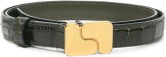 SOEUR Ninon Mini Riem - Dames - Riemen - Groen - 90 CM - Leer - Accessoires