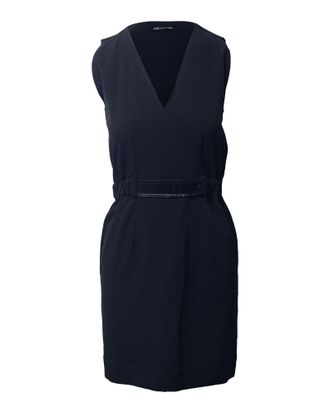 Balenciaga Balenciaga V-hals Sheath jurk in zwart triacetaat