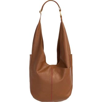 Hammitt Tom Zip Hobo Bag in Mahogany/Brushed Gold at Nordstrom
