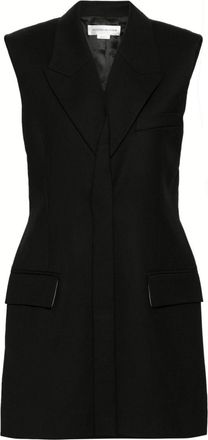 Victoria Beckham sleeveless tailored minidress - women - Polyester/Viscose/Virgin Wool/Elastane - 6 - Black