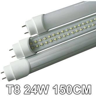 Trade Shop Trade Shop Traesio - Trade Shop - Tubo De Ne&oacute;n Led T8 Smd De 24 W 150 Cm Conector Led Luz Blanca Natural Fr&iacute;a C&aacute;lida - Cubierta Transparente