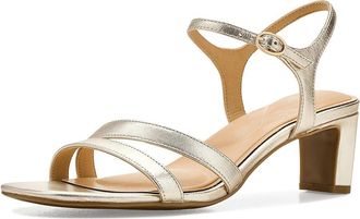 Rockport Teddy Womens Dress Sandals Gold Leather : 5.5 M (B)