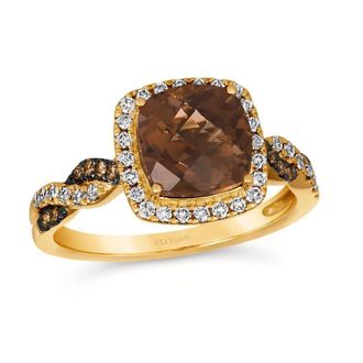 Le Vian Ladies Chocolate Twist Cocktail Rings set in 14K Honey Gold TSIB 7
