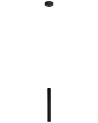 Eglo Eglo Tortoreto 1 Light Cylinder Pendant With Matte Black Finish