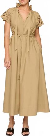 Clea Amaretti Reversible Maxi Dress In Toffee