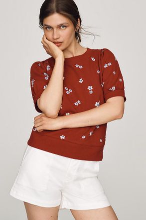 Maeve Cotton Puff-Sleeve Top by Sarah Cliff