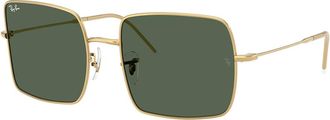 Ray-Ban RBR0104S Square Reverse 001/VR Womens Sunglasses Gold Size 54