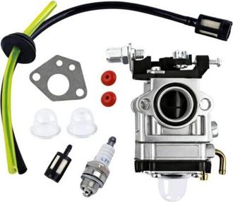 OEM Carburador Para Desbrozadoras De 52 Cc, 49 Cc Y 43 Cc. Kit De Carburador Con Junta, Manguera, Buj&iacute;a Y Filtro De Combustible. Apto Para Desbrozadoras Y