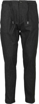 Cruna Gestreepte Veters Katoenen Top - Heren - Slim Fit Broeken - Zwart - XL - Katoen - Broeken