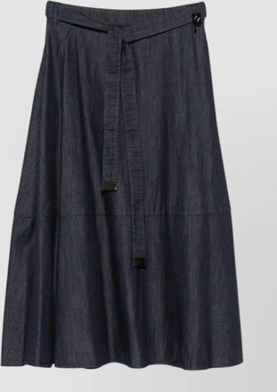 Max Mara denim flared skirt