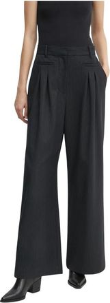 Munthe Wijde broek - Dames - Wijde Broeken - Zwart - XS - Broeken