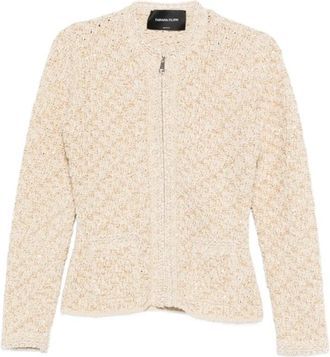 Fabiana Filippi fitted jas met ritssluiting - Dames - Blazers - Beige - S - Jassen