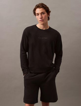 Calvin Klein MODERN TERRY Heren Sweatshirt Zwart