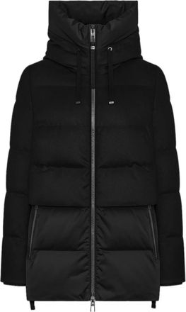 Duno Korte Zwarte Parka Jas - Dames - Parka Jassen - Zwart - L - Jassen