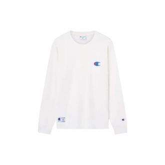 Champion T-shirt met lange mouwen - Heren - Tops - Wit - Maat: S Katoen