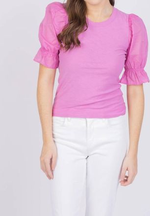 Nation Ltd Bia Gathered Sleeve Tee In Prom Date