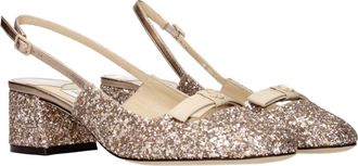 Jimmy Choo London Glitter Slingback Heel - Pink