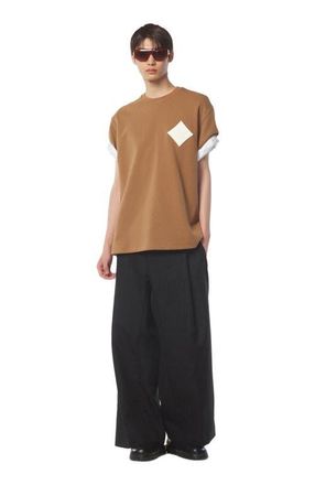 MCM Logo Patch Boucl&eacute; T-Shirt in Cognac at Nordstrom, Size X-Large Eu