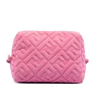 Fendi Pre-owned Fendi Zucca Embossed Terry Cloth Pouch Ladies 8N0171-ABVQ-208-10429