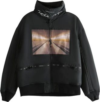 Undercover zipped graphic-print jacket - Black
