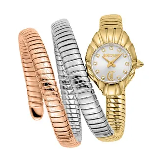 Just Cavalli Vortice Silver-tone Dial Ladies Watch JC1L415M0085