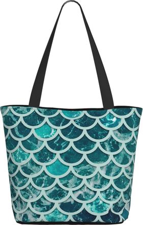 AOOEDM Ocean Scales Ladies Shopping Bag 13x11x7in.The Perfect ValentineS Day Gift.It Is The Best ValentineS Day Gift For Mom, Daughter, Wife,Etc