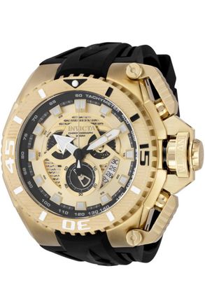 Invicta Sea Hunter 49628 Heren Horloge - Quartz Uurwerk - Roestvrij Staal met gouden Wijzerplaat - 57mm
