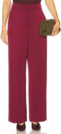 SIMKHAI Kyra Wide Leg Trouser Pants In Cranberry