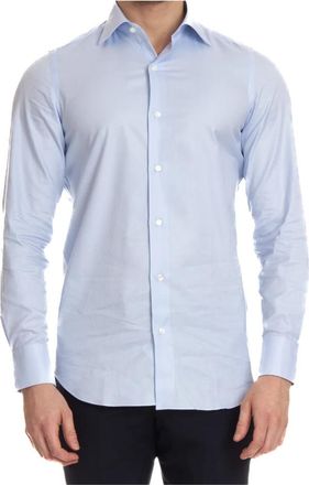 Finamore Blouses & Shirts - Heren - Casual Overhemden - Blauw - 2XL - Overhemden