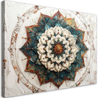 Feeby Cuadro Sobre Lienzo, Mandala Oriental Zen Spa, 120x80