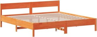 vidaXL Vidaxl - Bed Frame without Mattress Wax Brown 180x200 cm Super King Solid Wood Pine