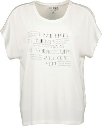 Blue Seven T-Shirt BLUE SEVEN Blue Seven T-Shirt, Damen, Gr. 38, 0001, wei&szlig;, 95% Viskose, 5% Elasthan, normal, Rundhals, Shirts T-Shirt