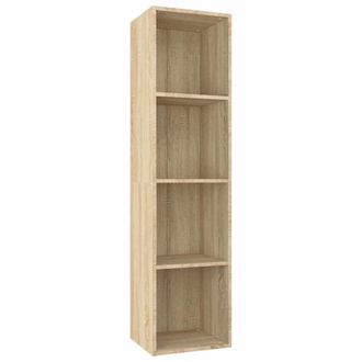 vidaXL Estanter&iacute;a Libros/mueble Tv Contrachapada Roble 36x30x143 Cm Vidaxl
