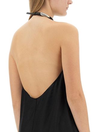 Acne Studios Satin Viscose-Silk Blend Dress - Black